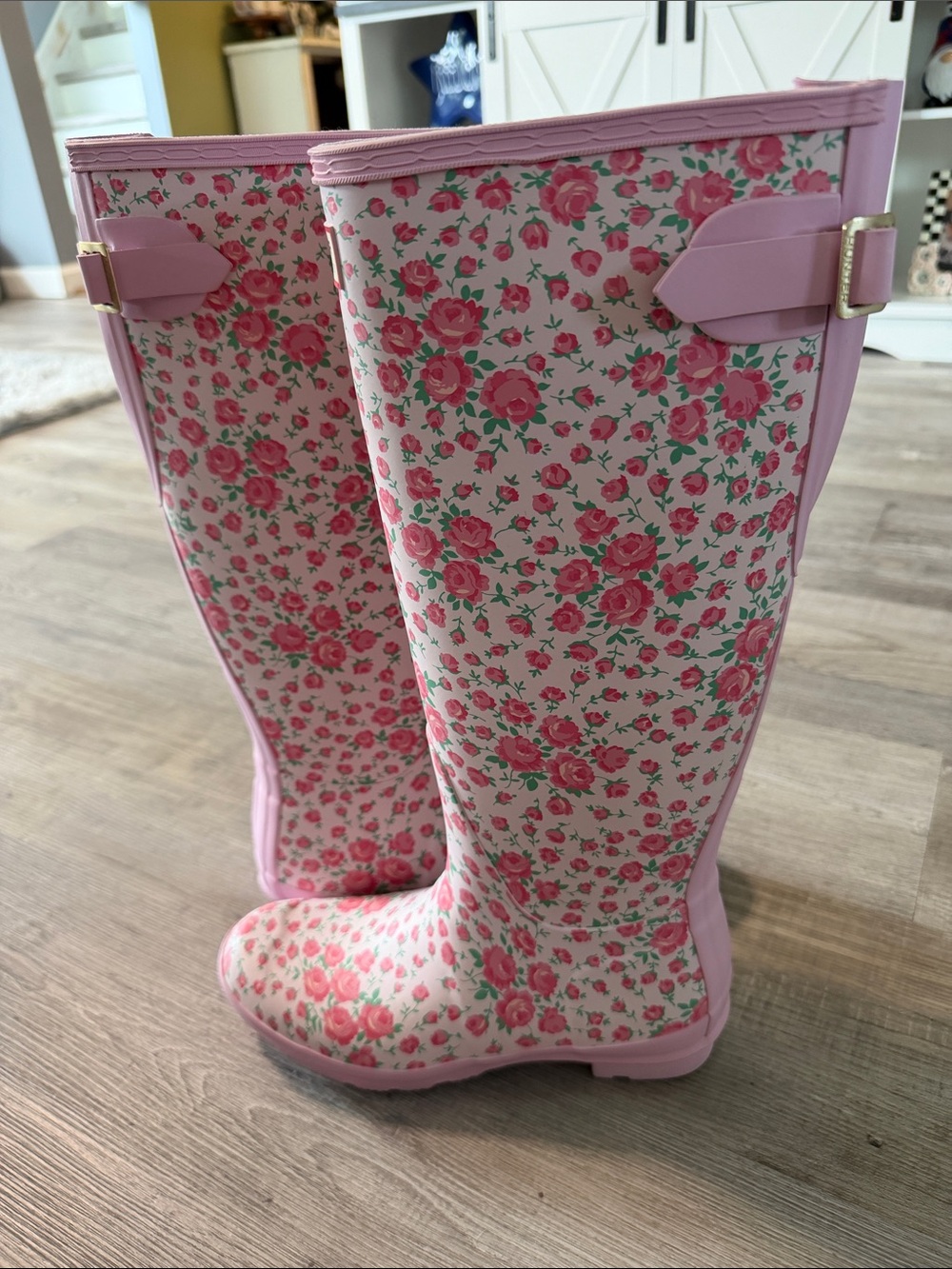Hunter X Love Shack Fancy tall floral rain boots 🌸🩷 - Picture 4 of 8